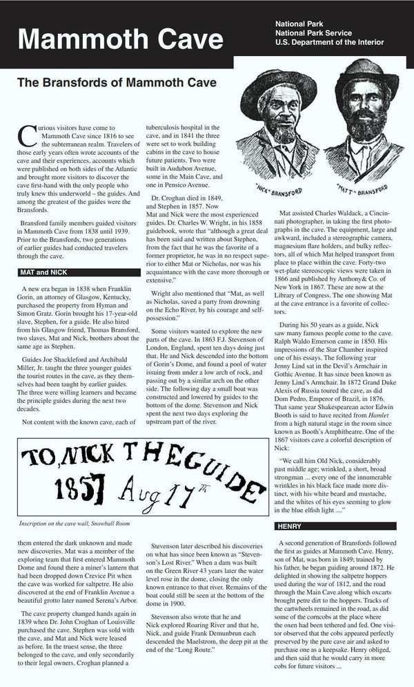 The Bransfords of Mammoth Cave Page 1