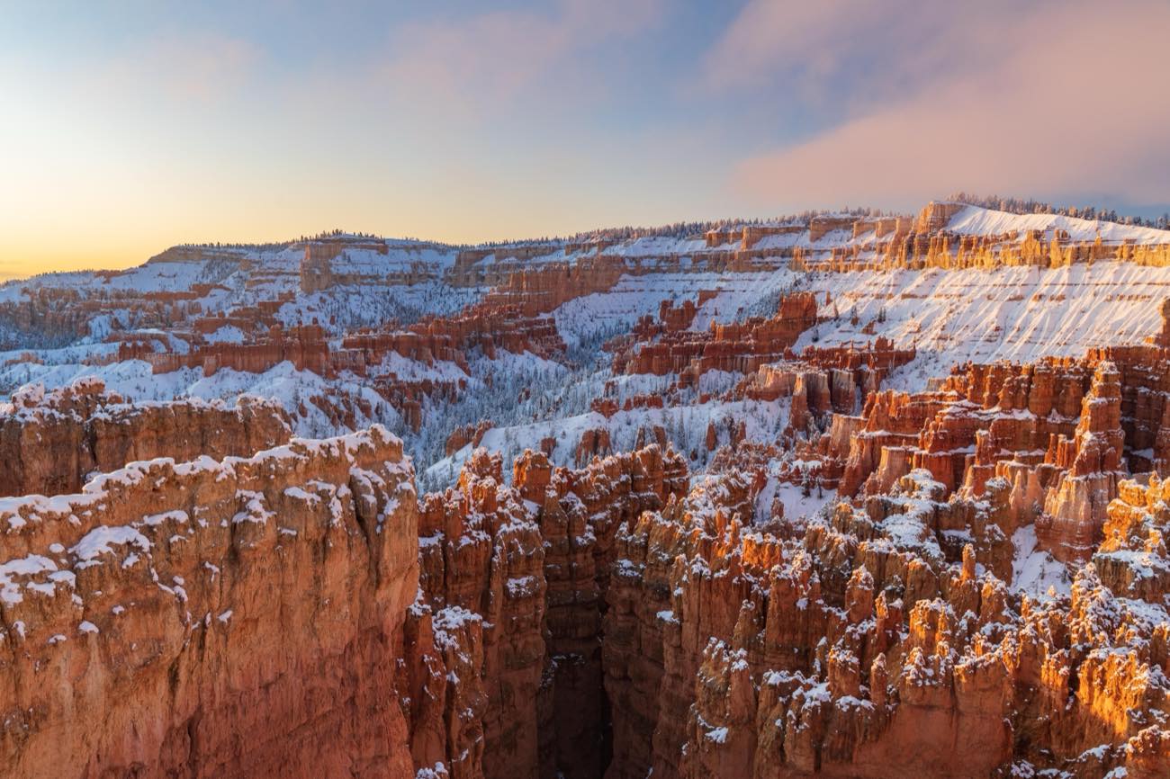 At 8,000 feet, winter comes early and stays late at Bryce Canyon