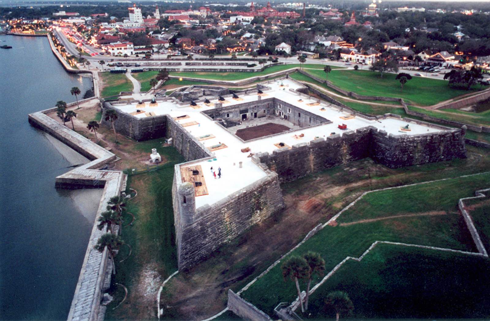 The Castillo at the northern edge of downtown St. Augustine, on Matanzas Bay