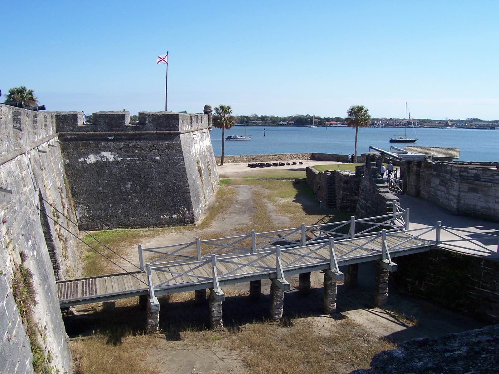 The drawbridge across the dry moat, the only way into the Castillo