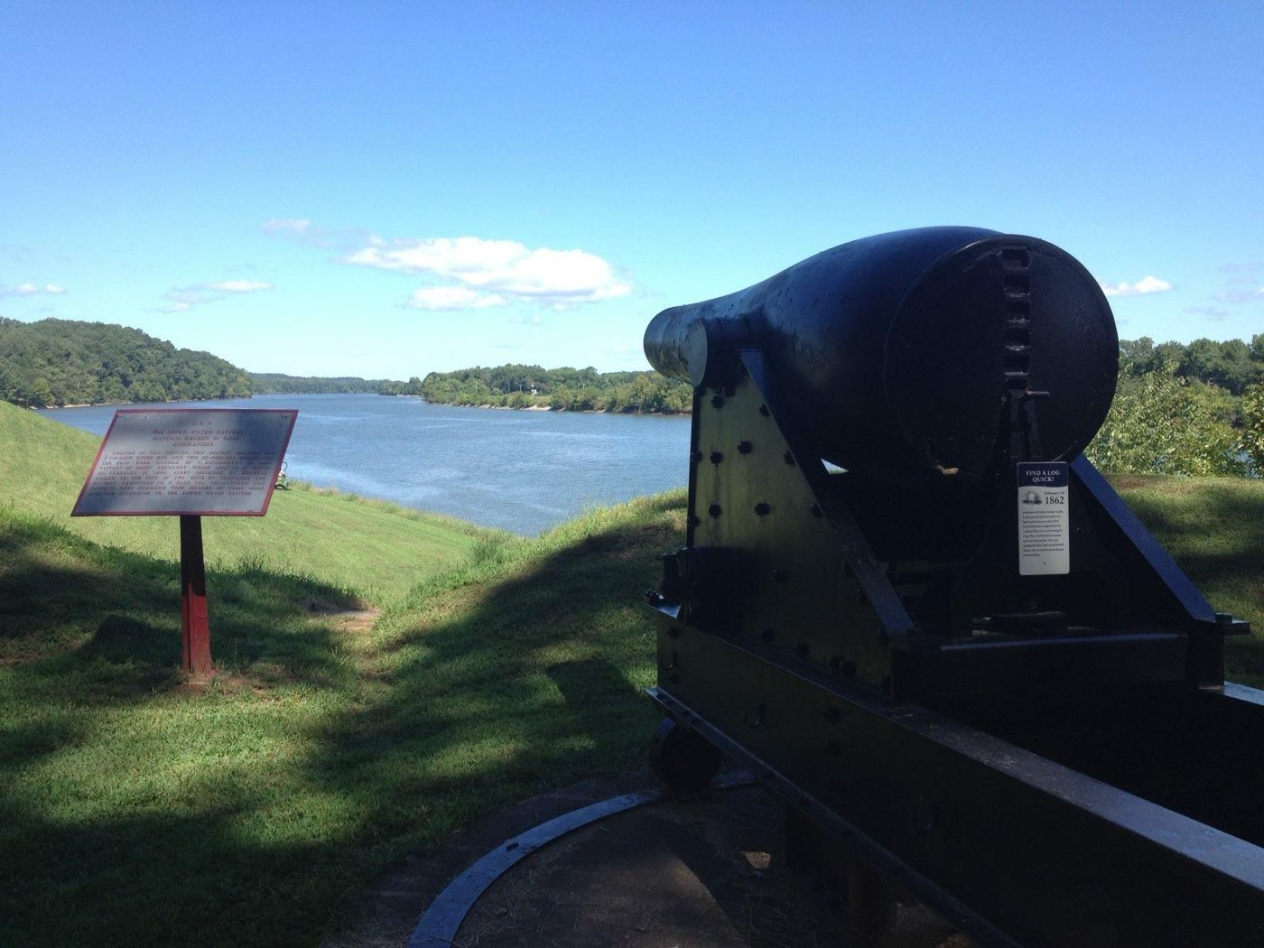 A view of the Cumberland River from the Upper Artillery Battery