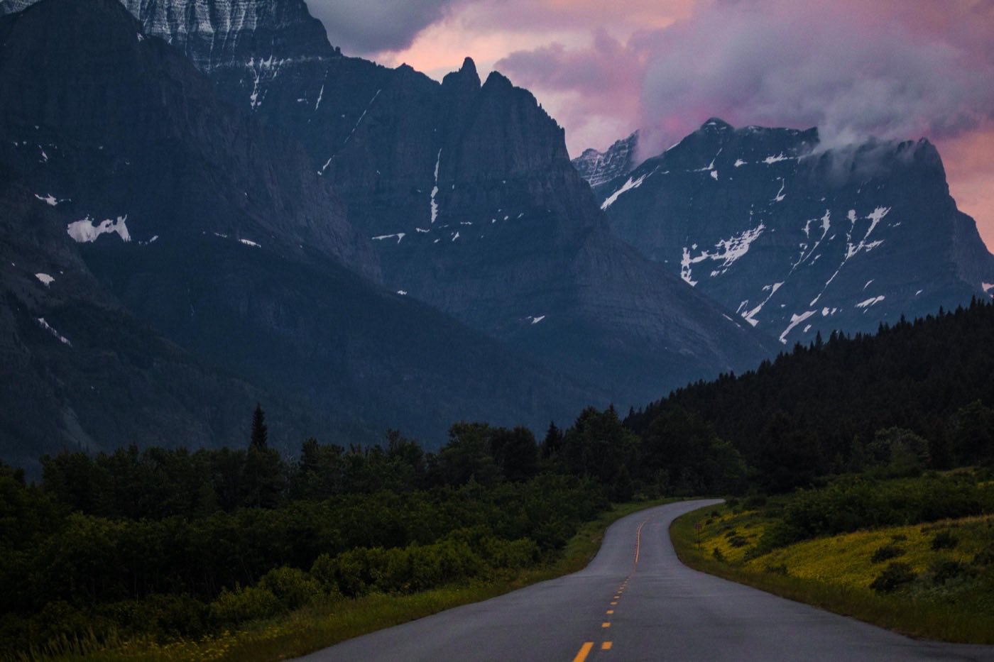 Going-to-the-Sun Road in the St. Mary Valley