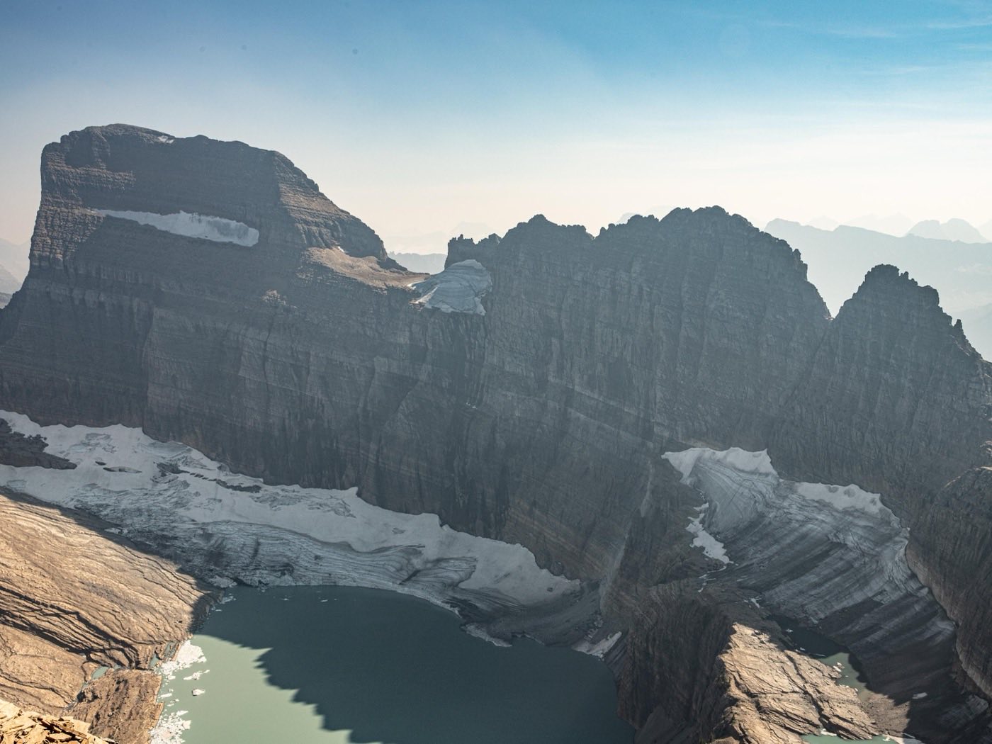 Grinnell Glacier from Upper Grinnell Ridge on September 6, 2025