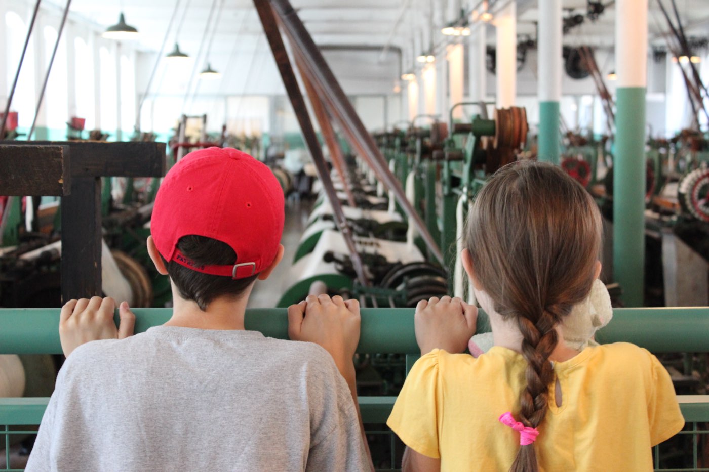 The working weave room at the Boott Cotton Mills Museum