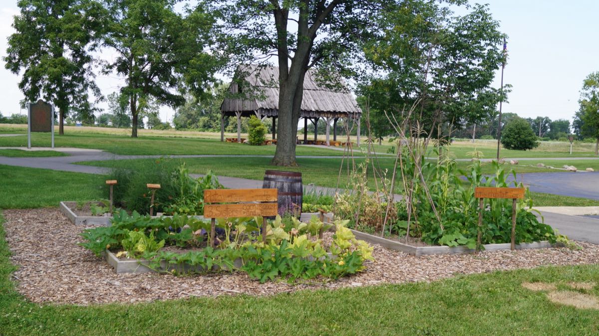 Period gardens and trails in River Raisin National Battlefield Park