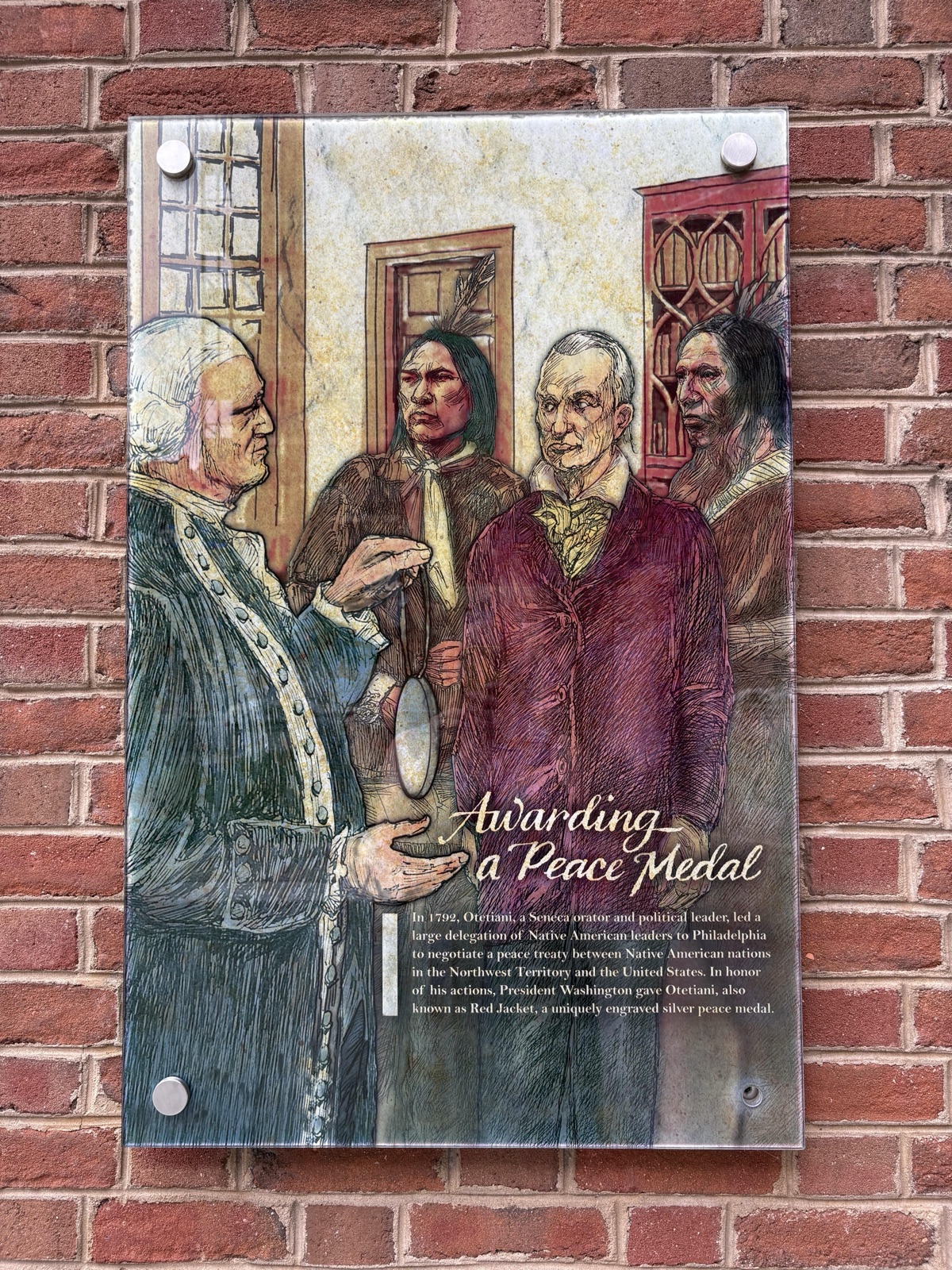 "Awarding a Peace Medal" — before