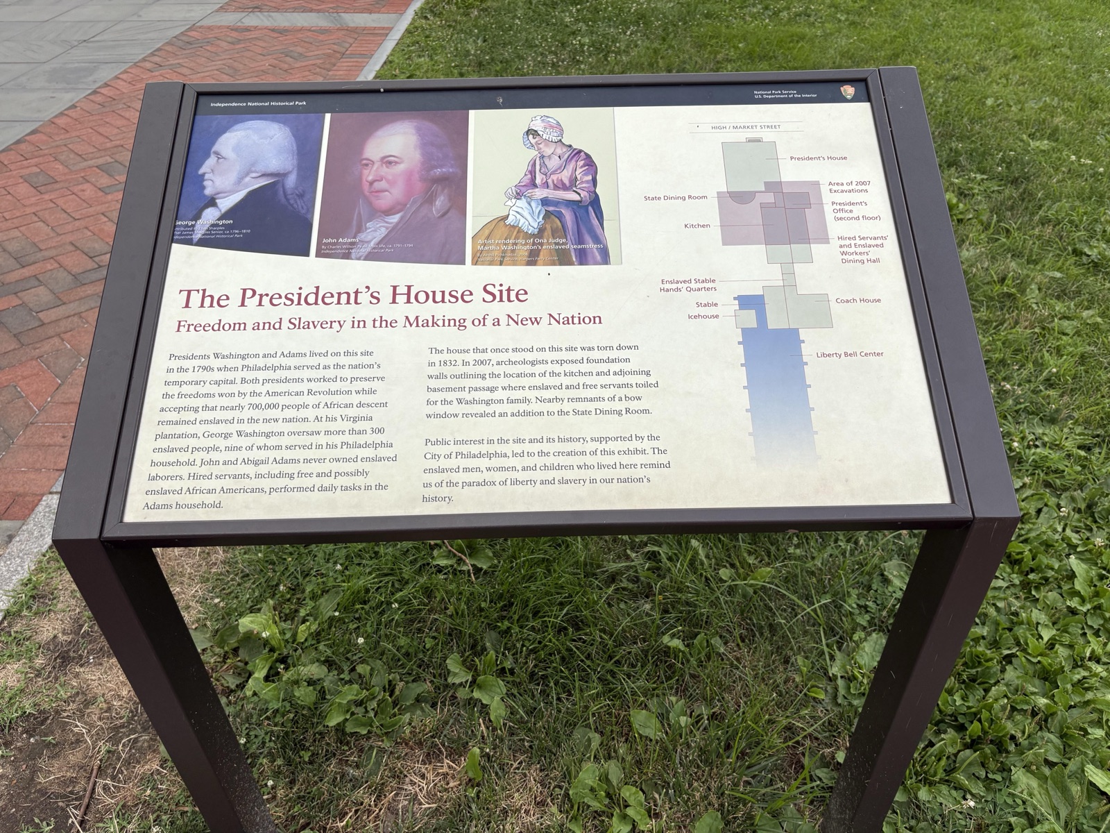 "The President's House Site" — before